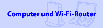 Computer und Wi-Fi-Router