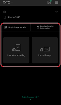 Connecting to the Camera (iOS/Wi-Fi)